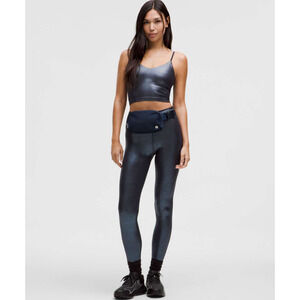 (12) NWT $128 Lululemon Align HR Ribbed Pant 28" *Shine Foil Print Black Night